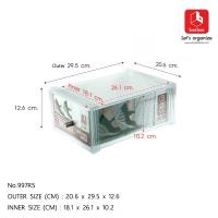 ราคา boxbox slide shoebox กล่องรองเท้าพลาสติกใสแบบลิ้นชักที่จับเหล็ก รุ่น 997R3 ใบเล็ก แพค 3 ใบ 995R2 ใบใหญ่ แพค 2 ใบ กล่องใส่รองเท้าแบบลิ้นชัก (16636146711)