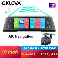 ราคา EKLEVA ใหม่ล่าสุด 4G รถ DVR คอนโซลกลาง 10 นิ้ว Android 8 1 กระจกมองหลังกล้องบันทึกวิดีโอ ADAS Wifi GPS Dash Cam GPS นำทาง ADAS รถวิดีโอกล้องบันทึก DVRS (404793632)