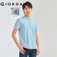 ราคา Giordano ผู้ชาย เสื้อยืดPOLOแขนสั้นปิเก้ขอบบล็อคสี Free Shipping 01011425 (17553031738)
