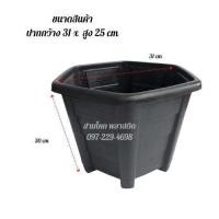 ราคา กระถางต้นไม้ 12 กระถาง หกเหลี่ยม ขนาด 31 25 Cm ใบเดียว เราก็ขายจ้า กระถางหกเหลี่ยม (10944253256)