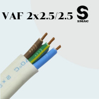 ราคา SMAC สายไฟ VAF 2x1 5 และ VAF 2x2 5 300VAC ทองแดงแท้ 100 แบ่งขายเป็นเมตร ICON มอก จำนวน 1เท่ากับ 1เมตร ตัดให้ยาวต่อเนื่องตามจำนวนเมตรครับ (10538269345)