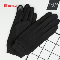 ราคา ถุงมือกันหนาวผู้ชาย ถุงมือกันหนาวทัชสกรีนถุงมือกันหนาวtopcoat ถุงมือบุขนกำมะหยี่กันหนาว ดำเทากรม Free size (17073816131)