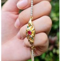 ราคา สร้อยข้อมือ บ่วงนาค พญานาค เกี่ยวรัก ฝังเพชรพลอยงดงาม สุดยอดเครื่องรางเสริมดวงเรื่องของความรัก โชคลาภ ค้าขาย ปรัปขนาดได้ (15991019852)