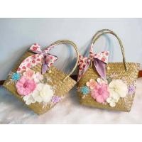 ราคา กระเป๋าสานกระจูดลายดอกไม้ ขนาด 10 10 นิ้ว งานสวย (18944994709)
