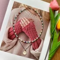 ราคา สร้อยคอลูกปัดมุก พร้อมสร้อยหน้ายิ้ม 2เส้น พร้อมส่ง (18894738771)