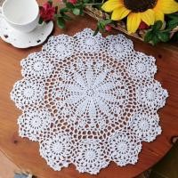 ราคา ผ้าสำหรับวางอาหารผ้าโครเชต์ถักมือลูกไม้Place Mat Coasterรอบแผ่นรองจานสวยๆCoasterแผ่นรองจานข้าว (5327392049)