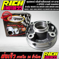 ราคา ดุมสเตอร์ ดุมจับสเตอร์ WAVE125WAVE125RWAVE125SWAVE 100S 2005WAVE110iWAVE125i ปลาวาฬ กลึงด้านสีบรอนด์ เจาะลาย J SPEED (8872855174)