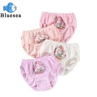 ราคา 4ชิ้น เซ็ตเด็กสาวกางเกงนุ่มกางเกงในผ้าฝ้ายการ์ตูนกางเกงบ็อกเซอร์พิมพ์ลายสำหรับ3 10ปี (8057654236)