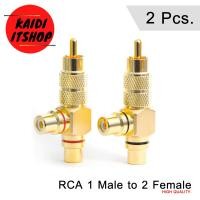 ราคา Kaidi Monster 2 ชิ้น หัวแปลง RCA 1 ออก 2 Splitter Jack Audio Video Y Splitter AV TV Adapter Connector คุณภาพอย่างดี RCA Male to Female (11925924114)