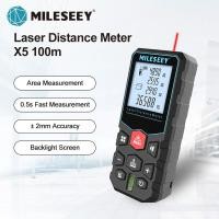 ราคา Mileseey เลเชอร์วัดระยะ X5 X6 เครื่องวัดระยะด้วยเลเซอร์ 40M 60M 100M สำหรับวัดระยะทาง พื้นที่ ปริมาตร เครื่องมือวัดเลเซอร์ Bubble Mute เครื่องวัดระยะเลเซอร์อัจฉริยะ (755856001)