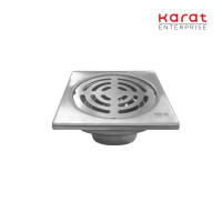 ราคา Karat Faucet ตะแกรงกันกลิ่นแบบเหลี่ยม ต่อท่อ PVC ขนาด 2 นิ้ว หน้าแปลน 4 นิ้ว สแตนเลส 201 รุ่น KA 06 832 ST (16564183412)