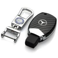 ราคา Cision เคสกุญแจ Mercedes Benz เคสคาร์บอน กรอบกุญแจคาร์บอนไฟเบอร์ เบนซ์ W203 W204 W212 CLK C180 E200 AMG C E S คลาส CLS CLA (1094060201)