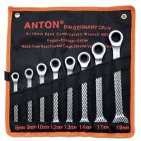 ราคา ANTON ชุดประแจแหวนฟรี คอตรง พับไม่ได้ ชุดประแจแหวนข้างฟรี ปากตาย ขนาด 8 19 มม 8 ชิ้น (10370497370)