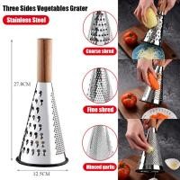 ราคา เครื่องบดผักขูดสำหรับห้องครัว กล่องขูดที่มี3ด้านสำหรับชีสพาเมซานผักแครอทหรือมันฝรั่ง ที่ขูดชีส (17049088403)
