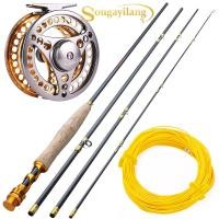 ราคา Sougayilang ใหม่ Fly ชุดคันเบ็ดตกปลา 2 7เมตร คาร์บอนไฟเบอร์Ultralightน้ำหนักFly Fishing Rodและ 85 มม รอกฟลายพร้อม 5Fตกปลาเส้นบินคอมโบ อุปกรณ์ตกปลา (4066318643)