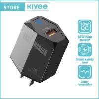ราคา KIVEE หัวชาร์จเร็ว 18W อแด๊ปเตอร์ อแด๊ปเตอร์ fast charger QC3 0 usb charger หัวชาตร์เร็ว for iPhone Samsung Huawei OPPO VIVO Xiaomi (11963932609)