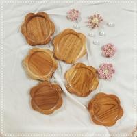 ราคา จานรองแก้วน้ำ ที่รองแก้วน้ำ จานวางแก้วน้ำ ของชำร่วย ที่วางแก้ว งานไม้สัก ทำสี wood (7898645863)