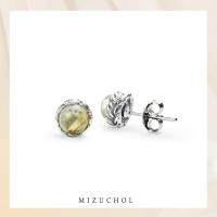 ราคา Mizuchol ต่างหูเงินแท้ประดับหินไหมทอง Golden Dream Earrings (16398456948)