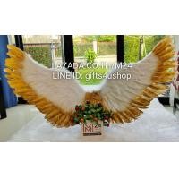 ราคา 1 อัน ขอบทอง ขนาด 25x80 c m ปีกขนนก ปีกแองเจิล ปีกนางฟ้า ปีกนก ปีกเทวดา ปีกขนนก ปีกนางฟ้าขนนก ปีกแฟนซี ที่คาดผม วงแหวน เทวดา นางฟ้า แองเจิล m24 (15103238592)