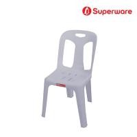 ราคา Srithai Superware เก้าอี้พลาสติก เก้าอี้มีพนักพิงรุ่น CH 50R รุ่นมียางกันลื่น สีพลาสเทล และ สีดำ New Colour (16612068782)