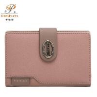 ราคา กระเป๋าสตางค์ผู้หญิงกระเป๋าสตางค์ใส่นามบัตรปานกลางกระเป๋าถือวินเทจเรียบ (17396651357)