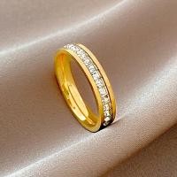 ราคา OYJR แหวนเพชรไม่ลอก แหวนเพชรสองแถว แหวนสแตนเลสแท้ แหวนเพชรแถวคู่สำหรับผู้หญิง (16313828551)