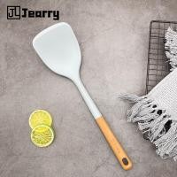 ราคา Jearry ไม้พายซิลิโคนไม้ทนความร้อนได้เครื่องครัวเกรดอาหาร (14577845519)