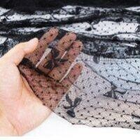 ราคา ตาข่ายผ้าโปร่งโบว์ยืดผ้าลูกไม้สีดำสำหรับชุดมินิเดรสและชุดชั้นใน0 5หลา ชิ้น TJ0305 (11746994975)