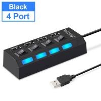 ราคา ตัวเพิ่มช่องUSB 2 0 HUB Combo Splitter 4 7 Port USB Switch High Speed ON OFF Mini 2 In 1 ยูเอสบี ตัวอ่า (14682393099)