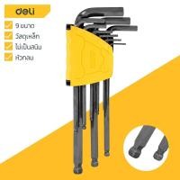 ราคา Deli ชุดประแจหกเหลี่ยม หกเหลี่ยม หัวตรง หัวบอล 9in1 กุญแจหกเหลี่ยม CR V ประแจหกเหลี่ยม 1 5 10mm ชุดประแจหกเหลี่ยม ประแจ L Style Wrench (14267906402)