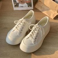 ราคา AOKANG รองเท้าผ้าใบผู้หญิง สไตล์เกาหลี สีขาว รองเท้าสไตล์คอนเวิส รองเท้าผ้าใบแฟชั่น (16063802045)