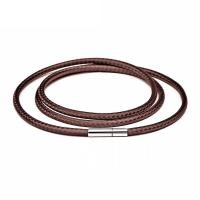 ราคา สร้อยคอผู้ชาย สร้อยคอชาย สร้อยคอเกาหลี เชือกหนัง DIY ทำเข็มกลัดแฟชั่นสายหนังสแตนเลสห่วงโซ่เครื่องประดับหาสร้อยคอถัก (7964503361)