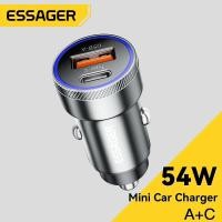 ราคา Essager 54W ที่ชาร์จแบตในรถ USB ประเภท C PD ชาร์จเร็วสุดๆโทรศัพท์ชาร์จเร็วสำหรับ IP 14 13ซัมซุงฮัวเหว่ยเสี่ยวหมี่ Realme ที่ชาร์จแทปเล็ต (19244678161)