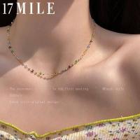 ราคา สร้อยโชคเกอร์โซ่ทองลูกปัดคริสตัลสี17ไมล์สำหรับผู้หญิงเครื่องประดับอัญมณี (18925258610)