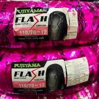ราคา Fujiyama Motorcycle tires Tubeless ยางมอเตอร์ไซด์เรเดี้ยน ไม่ใช้ยางใน ลาย FLASH ขอบ12 ขอบ 14 รถ Filano MSX Mio Fino Click Pcx (13999205389)