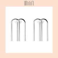 ราคา MILIN Pair of stud M logo earrings ต่างหูติดหูแต่งโลโก้มิลินเป็นรูปตัว M Haya Earrings (13503973583)