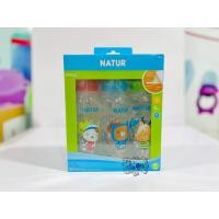 ราคา Natur เนเจอร์ ขวดนมทรงกลม 4ออนซ์ 8ออนซ์ ได้3 ขวด มาพร้อมกับ จุกนม เนเจอร์สไมล์ (16095443794)