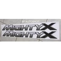 ราคา สติ๊กเกอร์ MIGHTY X สีบรอน ติดข้างท้ายกระบะ โตโยต้า ไมตี้ ปี1996 ราคาต่อชุด (2825466708)