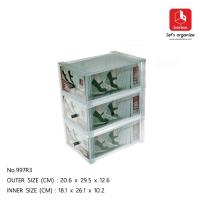 ราคา boxbox No 997R3 แพค 3 ใบ กล่องรองเท้าพลาสติกใสแบบลิ้นชัก กล่องรองเท้าผู้หญิง กล่องใสรองเท้า กล่องใส่รองเท้าลิ้นชัก กล่องรองเท้าใส กล่องใส่ (176880860)