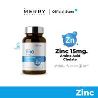 ราคา The Merry Zinc 15 mg Zinc Amino Acis Chelte 15 mg 1 กระปุก x 30 Capsule 30 Capsule (19326752337)