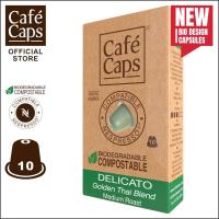 ราคา Cafecaps แคปซูลกาแฟ Nespresso Compatible Delicato 1 กล่อง X 10 แคปซูล กาแฟคั่วกลาง เมล็ดอาราบิก้า 100 จากภาคเหนือของประเทศไทย แคปซูลกาแฟใช้ได้กับเครื่อง Nespresso เท่านั้น (1457518636)