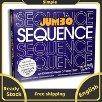ราคา Jumbo Sequence เกมกระดานสำหรับ Family เกมปาร์ตี้อายุ7 2 12ผู้เล่นของขวัญที่เป็นของเล่นเด็ก Uno (2084904799)