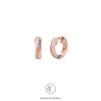 ราคา Maison de Jewels Rainbow Mini Twist Earring ต่างหูเงิน โรสโกลด์ ต่างหูห่วง สีรุ้ง ต่างหูใส่ทุกวัน (10070611922)