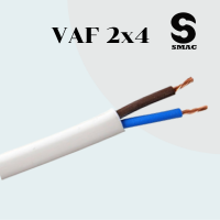 ราคา SMAC สายไฟ VAF 2x1 5 และ VAF 2x2 5 300VAC ทองแดงแท้ 100 แบ่งขายเป็นเมตร ICON มอก จำนวน 1เท่ากับ 1เมตร ตัดให้ยาวต่อเนื่องตามจำนวนเมตรครับ (10538269346)