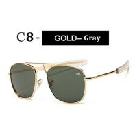 ราคา แฟชั่นใหม่นักบินแบรนด์ผู้ชายแว่นกันแดดนักออกแบบกองทัพอเมริกันออปติคอล AO แว่นตากันแดด AO8054 (17161928890)