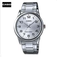 ราคา Velashop นาฬิกาข้อมือผู้ชาย Casio สายสแตนเลส รุ่น MTP V001D 7BUDF หน้าปัดขาว MTP V001D 7B MTP V001D (1328922)