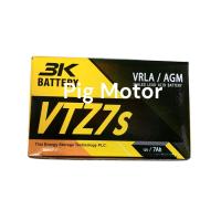 ราคา แบตเตอรี่ 12V มอเตอร์ไซค์ ยี่ห้อ 3K VTZ7S 12V7AH แบต มอเตอร์ไซค์ แบตแห้ง PCX CBR150 N MAX AEROX GRAND FILANO CLICK125 I (19506855068)