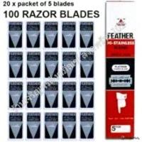 ราคา ใบมีดโกน สำหรับพลัดเปลี่ยน ตรา FEATHER ขนนก แบบ 2คม มีดโกน ใบมีดโกน ที่โกนผม ที่โกนหนวด ใบมีดโกนตราขนนก ใบมีดโกนยี่ห้อขนนก มีดโกนผมพระ (325613352)