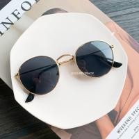 ราคา แว่นกันแดด แว่นตากันแดดทรงหยดน้ำ Round Metal รุ่น 3447 (14194128363)