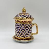 ราคา แก้วมัคเบญจรงค์ มีกล่องใส่ แก้วเบญจรงค์ แก้ว แก้วเซรามิค แก้วมัคมุก ของขวัญ ลายไทย ถ้วยชา แก้วกาแฟ มีหูจับ มีฝา ของขวัญ งานเกษียณ ไหว้ (16408883999)